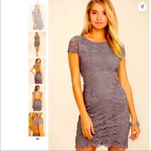 Lulus Romance language lace backless dress